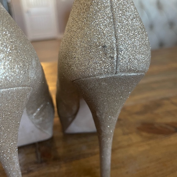 Steve Madden Caryssag Glitter Gold Heels EUC - Picture 4 of 8